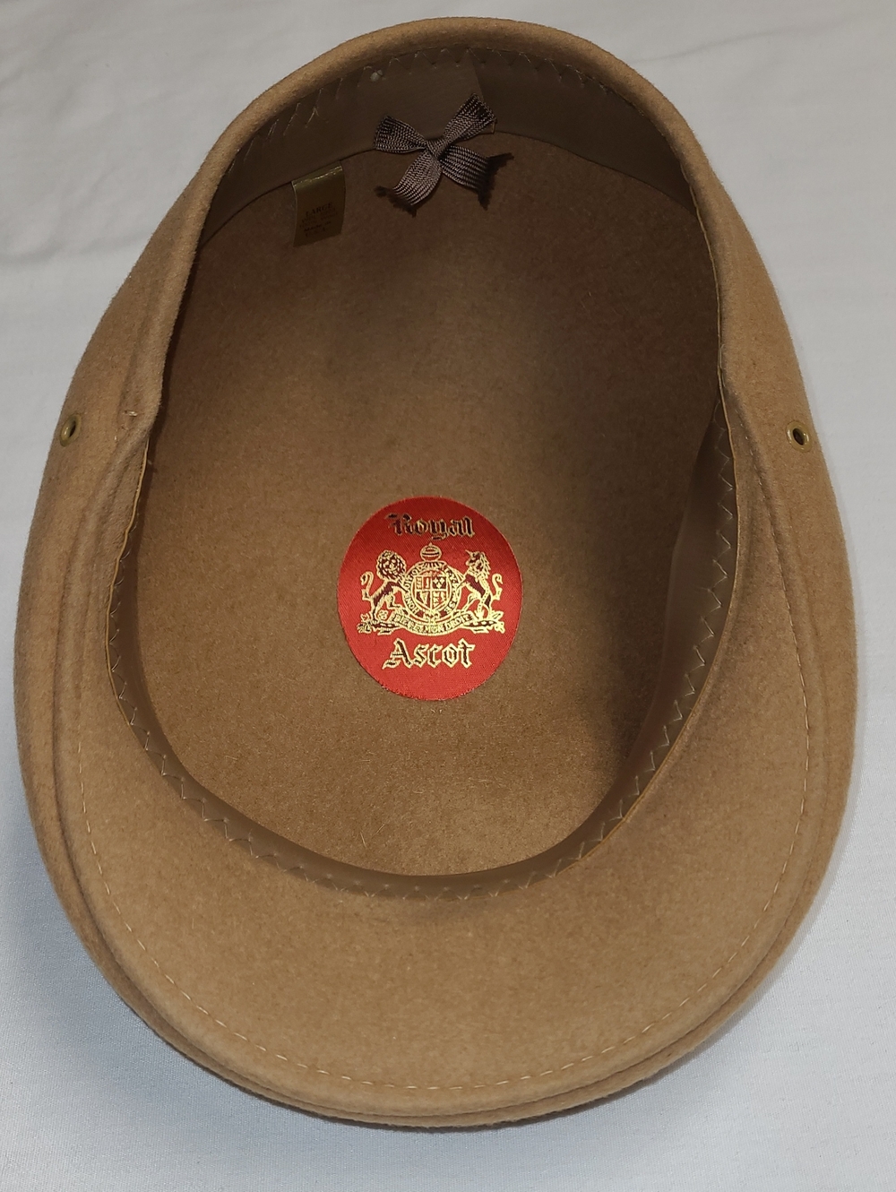 Vintage Men's Tan Wool Newsboy  Cabbie Driver Cap Hat Musicals Haloween Theater